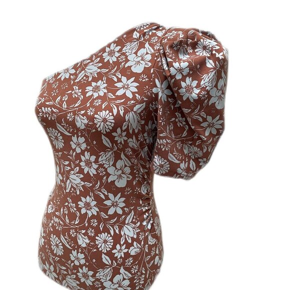 Free People Off Shoulder/ Puff Sleeve Floral Print Bodysuit - Picture 5 of 11